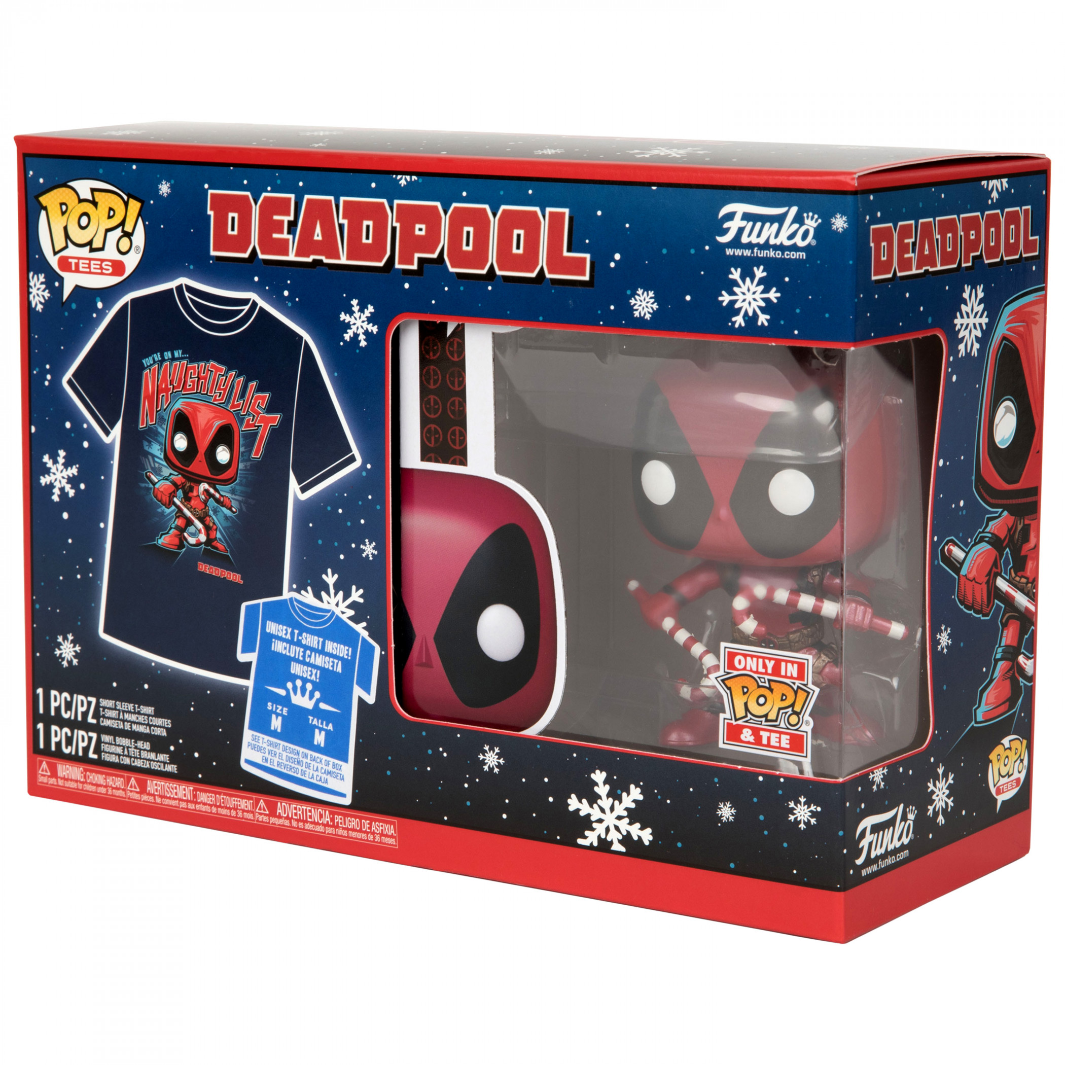 Marvel Holiday Deadpool Funko Pop! & T-Shirt Box Set